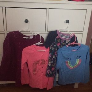 4 girls long sleeve tops.